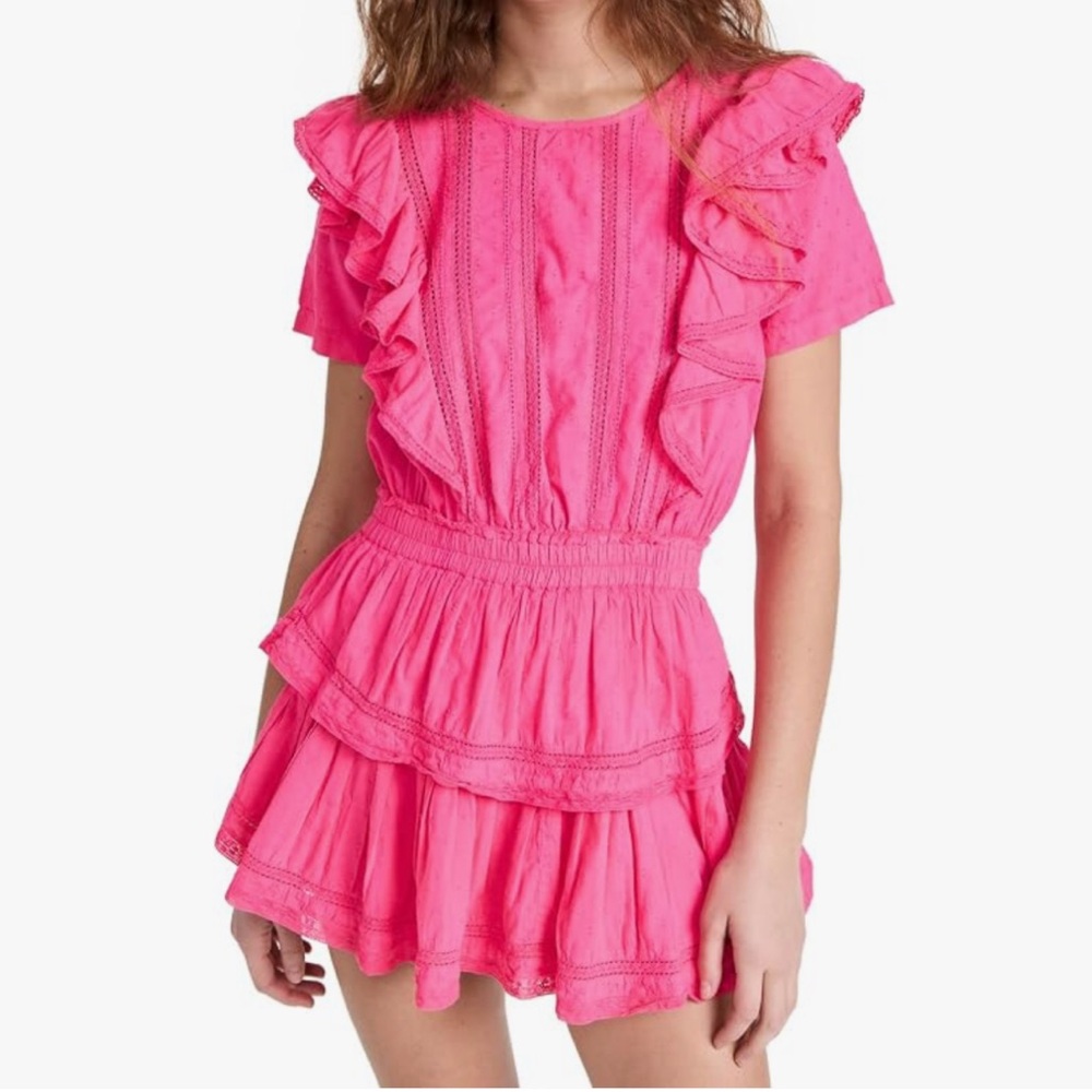 LoveShackFancy Hot Pink Natasha dress